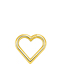 Fashion Glossy Peach Heart Gold (g23) 1.2*8 (4 Pcs) Titanium Heart Piercing Nose Ring