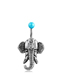 Fashion Elephant (set Of 5) Titanium Steel Geometric Elephant Piercing Navel Nails