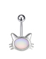 Fashion Cat Protein (5) Titanium Steel Cat Piercing Navel Nail