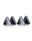 Fashion 7 Pairs Of Black Suits (2 Sets) Titanium Steel Set With Zirconium Geometric Piercing Stud Earrings Set