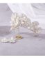 Fashion Silver Alloy Sewn Petal Crown