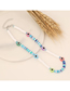 Fashion 2# Colored Ceramic Beaded Glass Eye Necklace