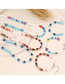 Fashion 3# Colored Ceramic Beaded Glass Eye Necklace