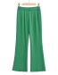 Fashion Blue Solid Color Flared Trousers