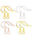 Fashion 925 Silver Plated 14k Real Gold (10 Batches) Sterling Silver U-shaped Ear Hook Diy Jewelry Accessories