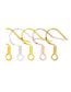 Fashion With Beads 925 Silver Plated 18k Real Gold (10 Batches) Sterling Silver U-shaped Ear Hook Diy Jewelry Accessories