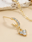Fashion Gold Alloy Diamond Geometric Earrings Set
