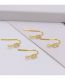 Fashion 18k Real Gold (10 Batches) Metal Inlaid Zirconium Strap Ear Hook Jewelry Accessories