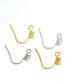 Fashion 14k Real Gold (10 Batches) Metal Inlaid Zirconium Strap Ear Hook Jewelry Accessories