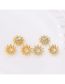 Fashion 14k Real Gold (10 Batches) Copper Gold Plated Double Flower Core Jewelry Accessories