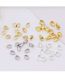 Fashion Thick Silver Large 8*3.8mm Pack Of 100 (2 Packs From Batch) Copper Gold Plated Glossy Sunflower Seed Buckle Jewelry Accessories