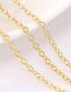 Fashion 1 Gold Color Round O Cross Chain Color-preserving Round O Cross Chain Width About 2.5mm Roll / 100 Yards Price (2 Yards Minimum Batch) Pure Copper Geometric Chain Jewelry Accessories