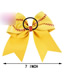 Fashion Yellow Warped Leather Embroidery Bow Hair Band