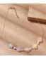 Fashion Silver Resin Plum Necklace