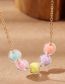 Fashion Gold Resin Ball Necklace