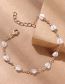 Fashion White Pearl Heart Anklet
