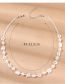 Fashion White Rice Beads Pearl Beaded Necklace