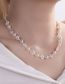 Fashion White Rice Beads Pearl Beaded Necklace