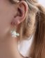 Fashion Gold Resin Flower Stud Earrings