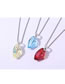Fashion Red Geometric Shaped Crystal Necklace