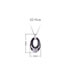 Fashion Black Geometric Oval Crystal Necklace