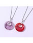 Fashion Light Purple Geometric Round Crystal Necklace