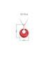 Fashion Crystal Red Rock Geometric Round Crystal Necklace