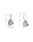 Fashion Champagne Geometric Love Crystal Necklace Stud Earrings Set