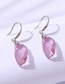 Fashion Pink Geometric Crystal Stud Earrings