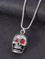 Fashion Silver Alloy Diamond Skull Necklace