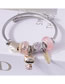 Fashion Pink Metal Geometric Cat Multi-element Bracelet