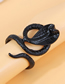 Fashion Black Alloy Snake Open Ring