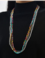 Fashion Color Rice Beads Beaded Layered Necklace