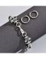 Fashion Silver Alloy Skull Bracelet Earrings Set