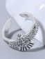 Fashion Silver Alloy Geometric Eagle Split Ring