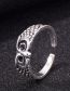Fashion Silver Alloy Geometric Owl Split Ring
