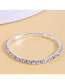 Fashion Silver Metal Inlaid Square Diamond Bracelet