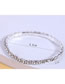Fashion Silver Metal Inlaid Square Diamond Bracelet