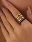 Fashion Color Titanium Geometric Ring Set