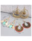 Fashion Gold Alloy Geometric Tassel Earring Set