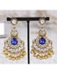 Fashion Gold Alloy Diamond Geometric Earrings