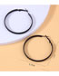 Fashion Black Alloy Smooth Round Earrings