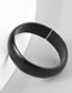 Fashion Black Alloy Smooth Open Ring