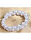 Fashion Silver Alloy Diamond And Pearl Beaded Bracelet