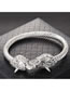 Fashion Silver Alloy Geometric Leopard Head Thread Cuff Bracelet