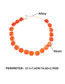 Fashion Orange Alloy Set Round Diamond Necklace