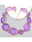 Fashion Purple Alloy Geometric Irregular Necklace