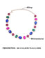 Fashion Colorful Necklace Alloy Diamond Round Square Oval Necklace