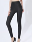 Fashion Black 4xl (recommended 160-200 Catties) Nylon Faux Denim Leggings