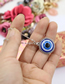 Fashion Blue Alloy Geometric Eyes Portrait Medal Necklace